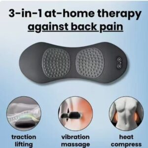 3-in-1 Heated Back Stretcher with Vibration Massage and Traction Lift