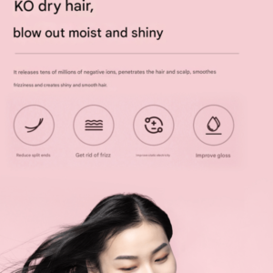 Black Portable Hair Dryer High-Quality Hair Dryer Quick-Dry Hair Dryer Travel Hair