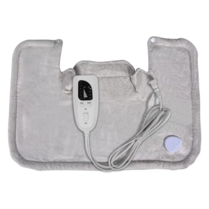 60W Weighted Heated Shoulder Wrap 58×42cm, CE & RoHS Certified 6 Heat Settings Auto Off Washable Heat Therapy Pad for Body Pain Relief