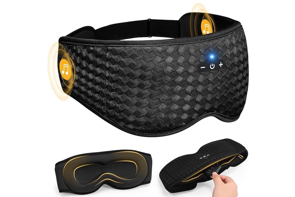 3D Sleep Mask with Bluetooth Headphones Stereo Speakers Blackout Sleeping Mask